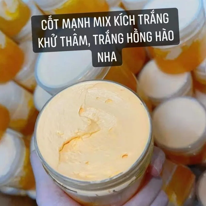 

Kem cốt ủ siêu trắng body tầng 200g, Xoá mờ các vết thâm, đóm nâu sạm trên da. Đem đến làn da trắng mịn tự nhiên