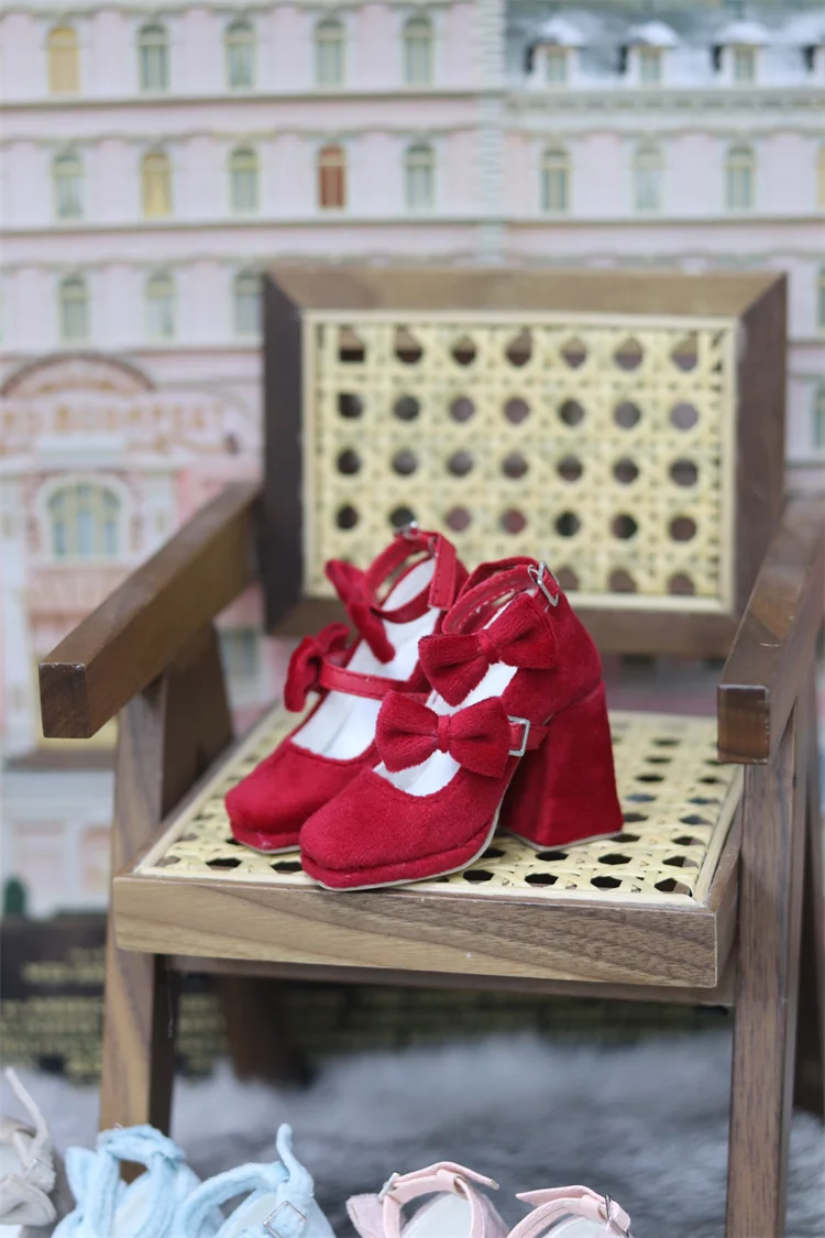 รองเท้าBJD DD/SDGR, 1/3 รองเท้าผู้หญิงโบว์คู่รองเท้าส้นสูงBJDตุ๊กตาอุปกรณ์เสริม