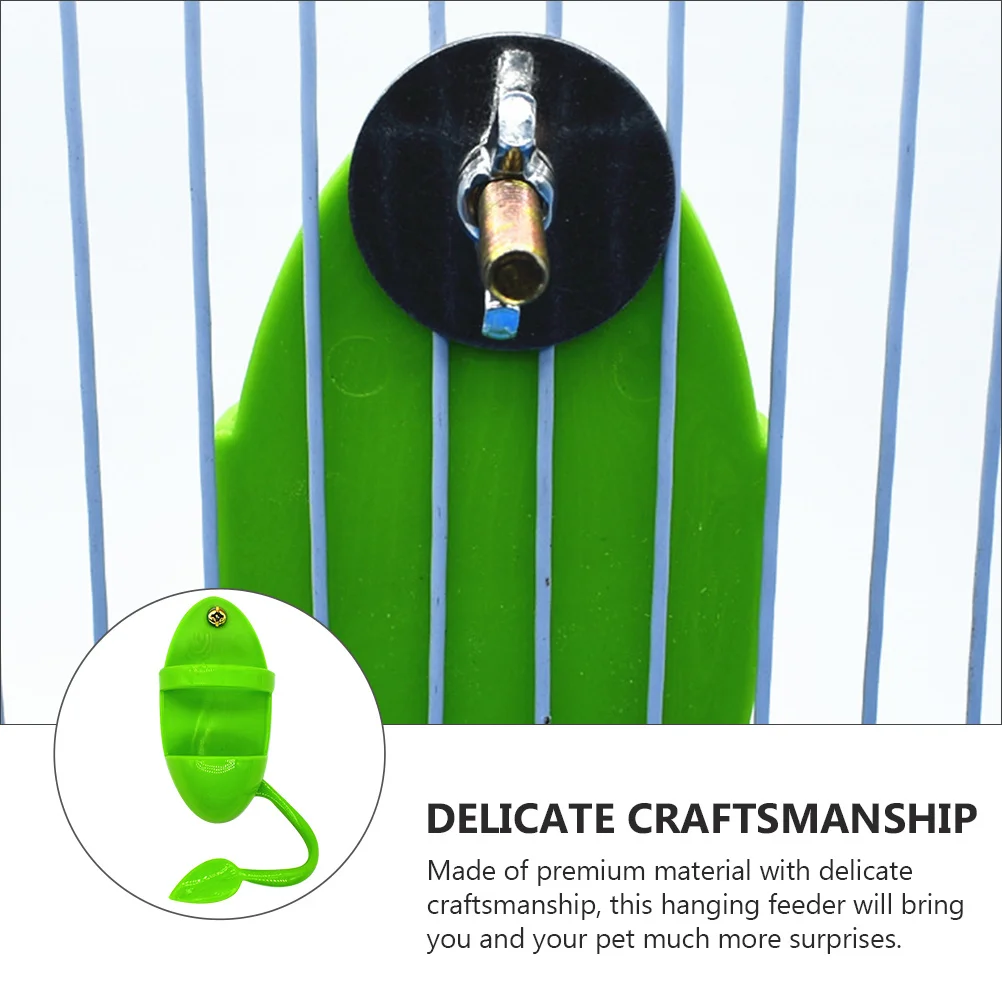 

1Pcs Birds Feeding Bowl Creative Pet Supply for Parrot Feeder Cage Accessory Camping Travel Essential Green Bird Feeding Rack