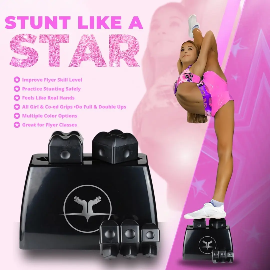 Cheerleading Stunt Training on the Ground, Training Equipment, Black, Increase Stunt Awareness Safely, Free Training Video Links