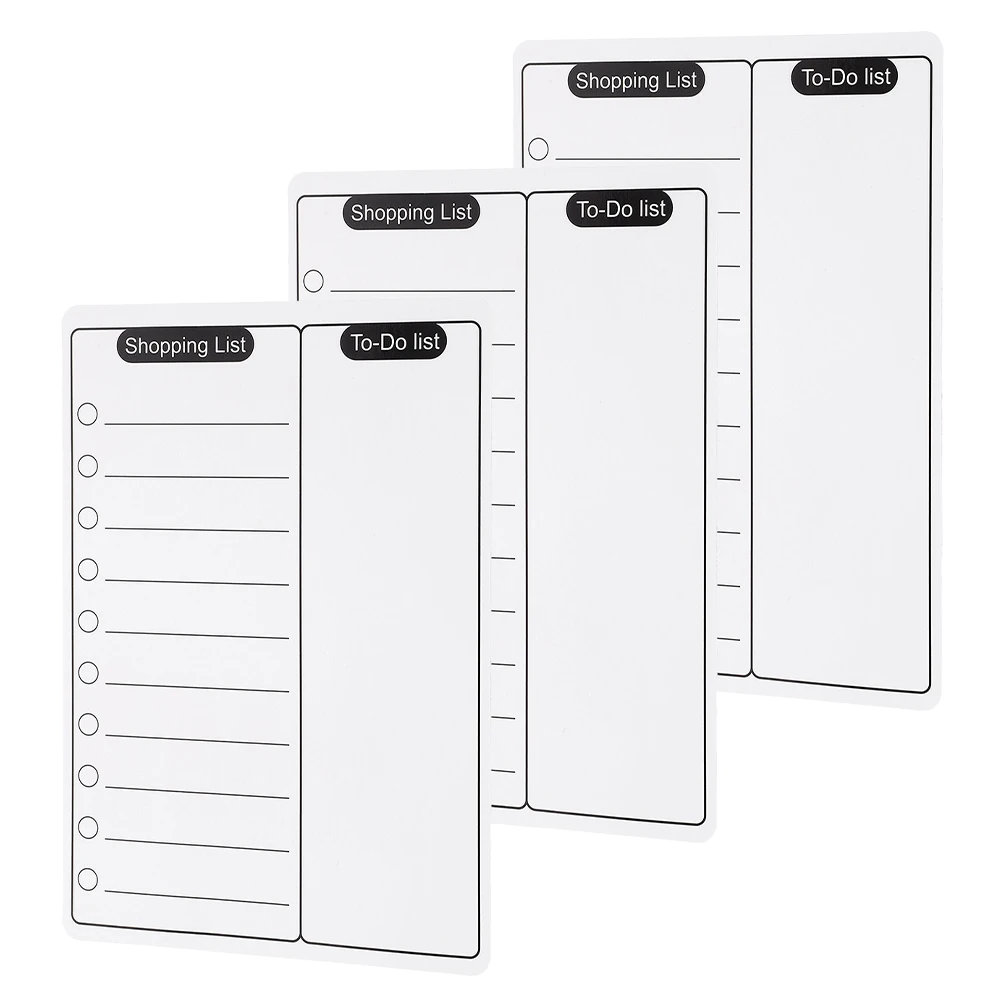 

3Pcs Fridge Magnetic Dry Erase Board Planning Message Board Refrigerator Writing Reminder Supplies