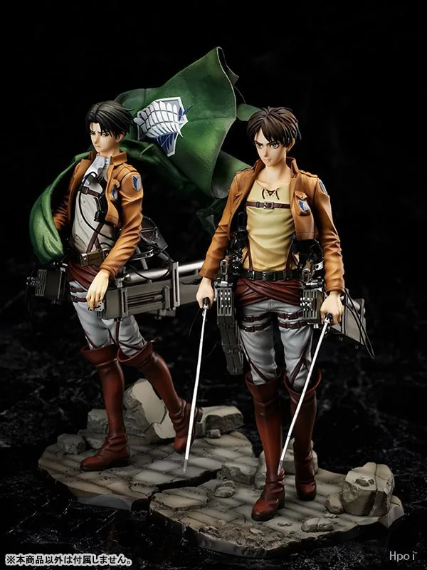 HobbyMax Attack on Titan Shingeki no Kyojin Levi Ackerman Eren Yeager Anime PVC Action Figure Toy Statue Collection Model Doll