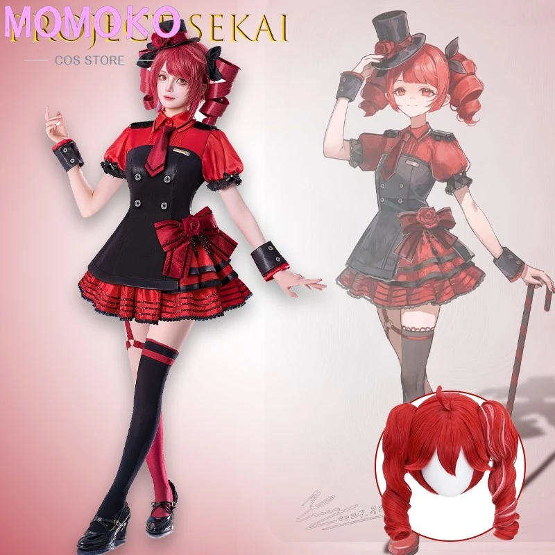 

Project Sekai Pjsk Косплей Костюм Милая Лидер продаж Лолита Красный Хэллоуин Рождество Ролевая вечеринка Комекси Выставочный наряд