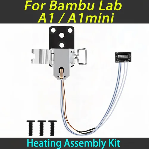 Imagen 1 del producto Kit de montaje de calefacción para Mini componente de calefacción de extremo caliente A1/A1 con cartucho calefactor y sensor de temperatura termistor para Bambu