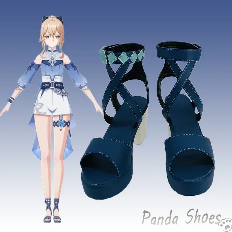 Genshinimpact Jean 코스프레 신발 애니메이션 게임 Cos 롱 부츠 Jean Gunnhildr 코스프레 의상 콘 할로윈 파티를위한 신발