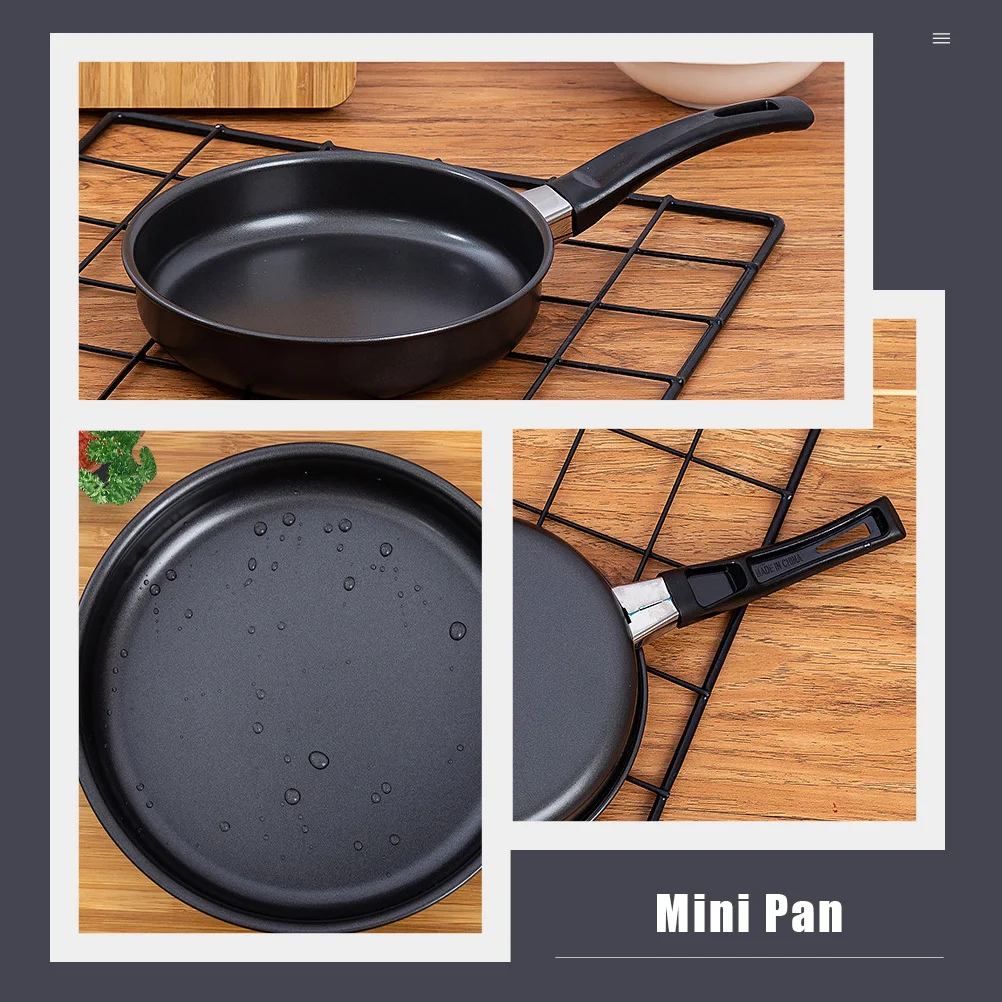 

1Pcs Mini Omelette Pan High Quality Iron Non-Stick Coating Portable Cooking Tool Even Heating Pancake Steak Frying Pan