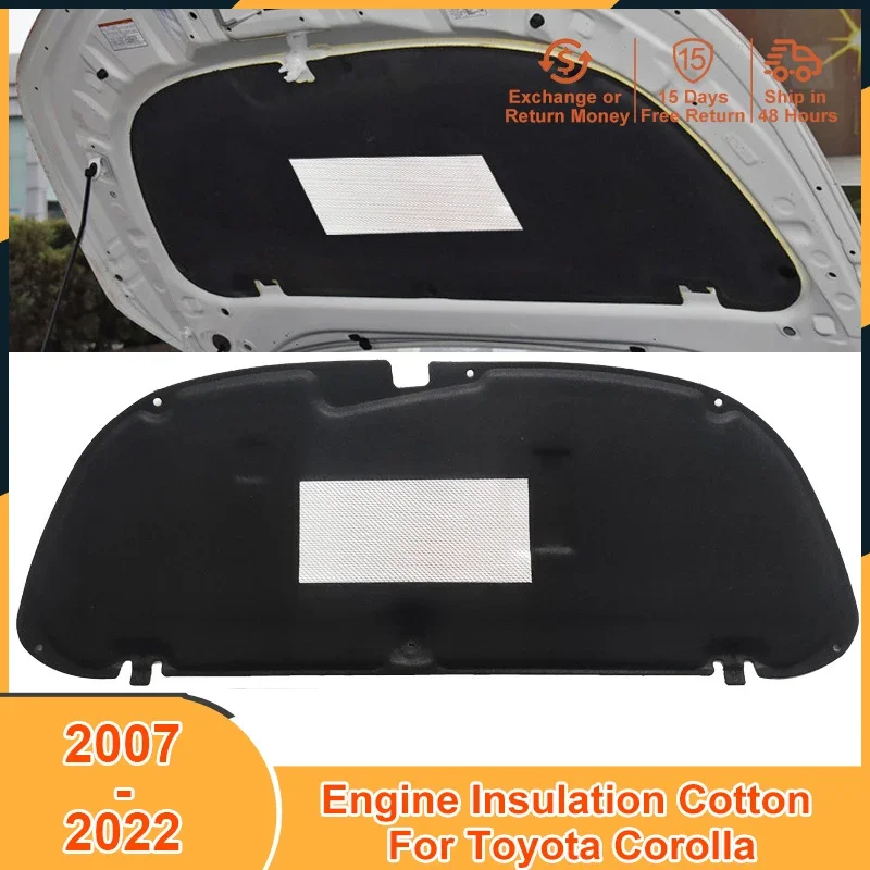 

2007-2022 Engine Heat Sound Insulation Cotton Pad for Toyota Corolla 2007 2009 2010 2012 2013 2014 2015 2019 2022 Accessories