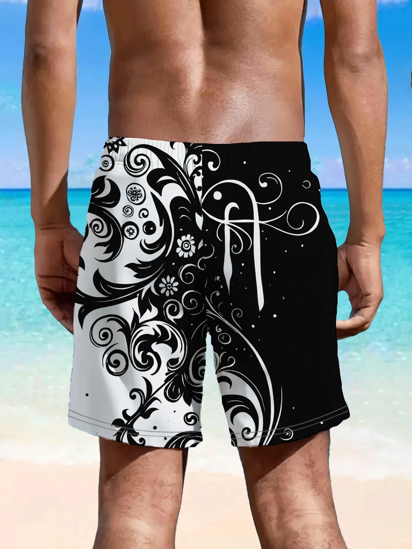 2026 Men's Shorts Classic Retro Fashion Couple 3D Printing Fast Drying Beach Shorts Casual Fashion Versatile Street Explosion
