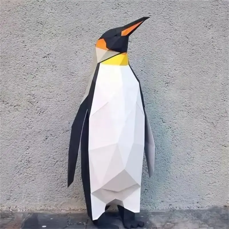 Imperatore Pinguino Modello di carta Decorazioni per la casa Camera Ornamento Decorazione da scrivania Papercraft Origami Puzzle 3D fai da te Giocattoli creativi fatti a mano