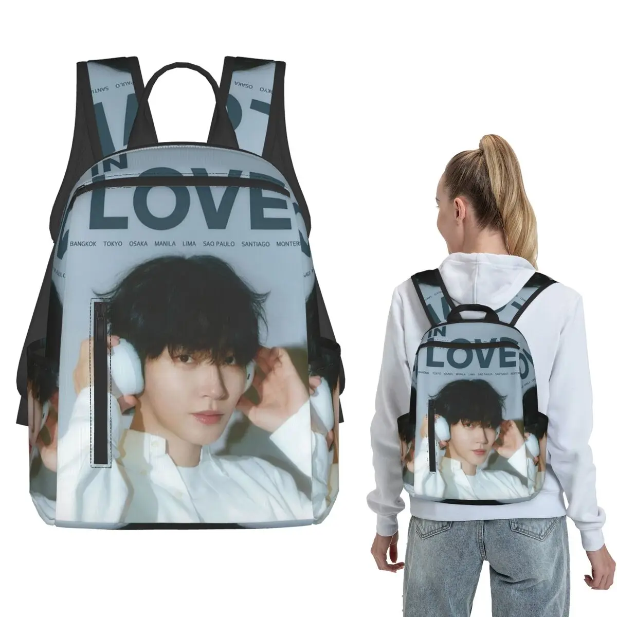 Hwang In Yeop Actor Korean Backpack Large Capacity Kids BookBag School Bag Shoulder Bags for Men Women