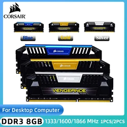 CORSAIR Vengeance LPX RAM, DDR3, 2x8GB, 8GB, 1866MHz, 1600MHz, 1333MHz, 데스크탑 메모리 PC3-14900, 12800 10600, 240 핀, 1.5V RAM 메모리