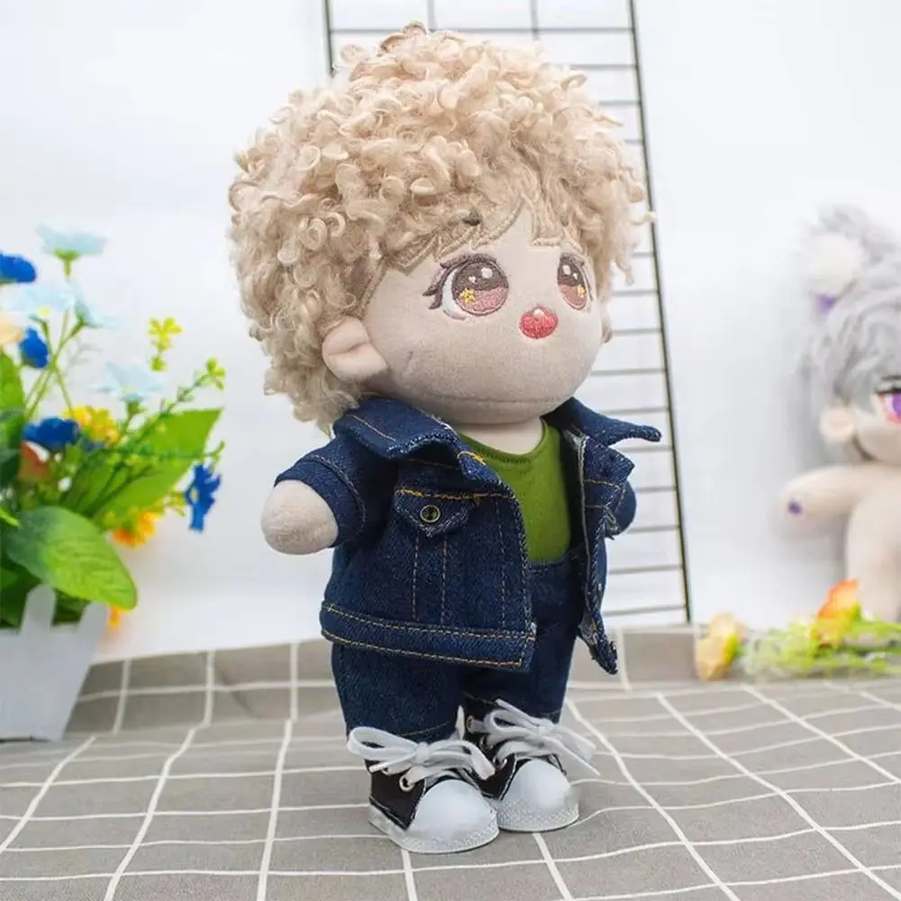 Fashion Casual Wears Cotton Doll Jeans Daily Outfit Dress Up Doll Jacket Pants Denim Clothes Suit Doll Coat Tops Kids Toys