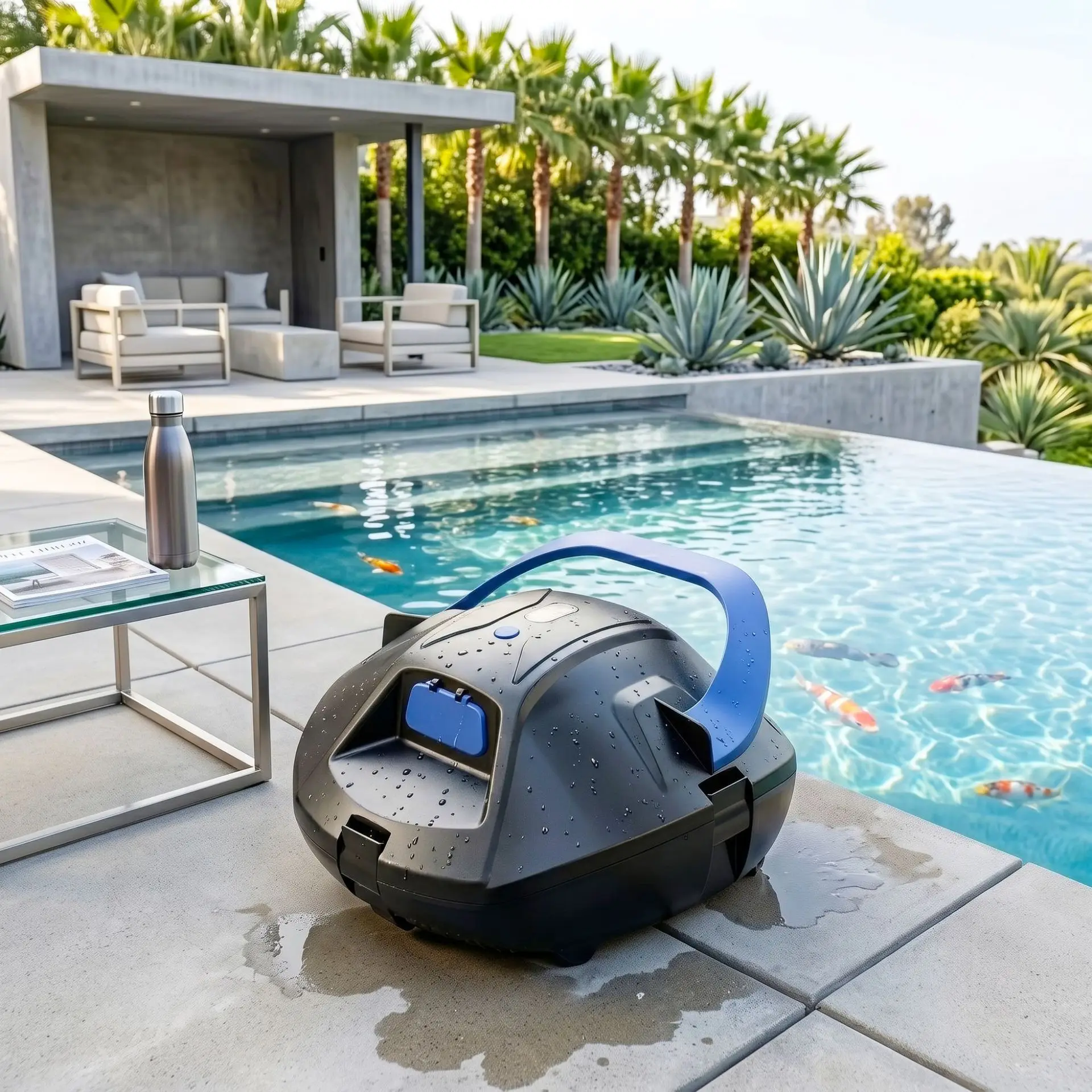 Cordless Robot Pool Cleaner Powerful Suction Hydrodynamic Intelligent Route Planning Optimized Runtime Auto Pool Vacuum