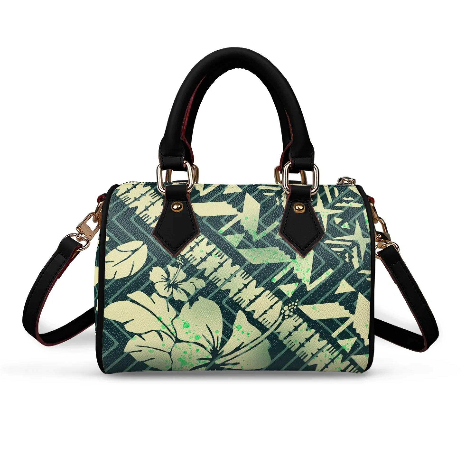 

Handbag Crossbody Bag 2025 New Polynesian Tribe Custom Hawaiian Hibiscus Patterned Crossbody Bag Women'S Pillow Bag