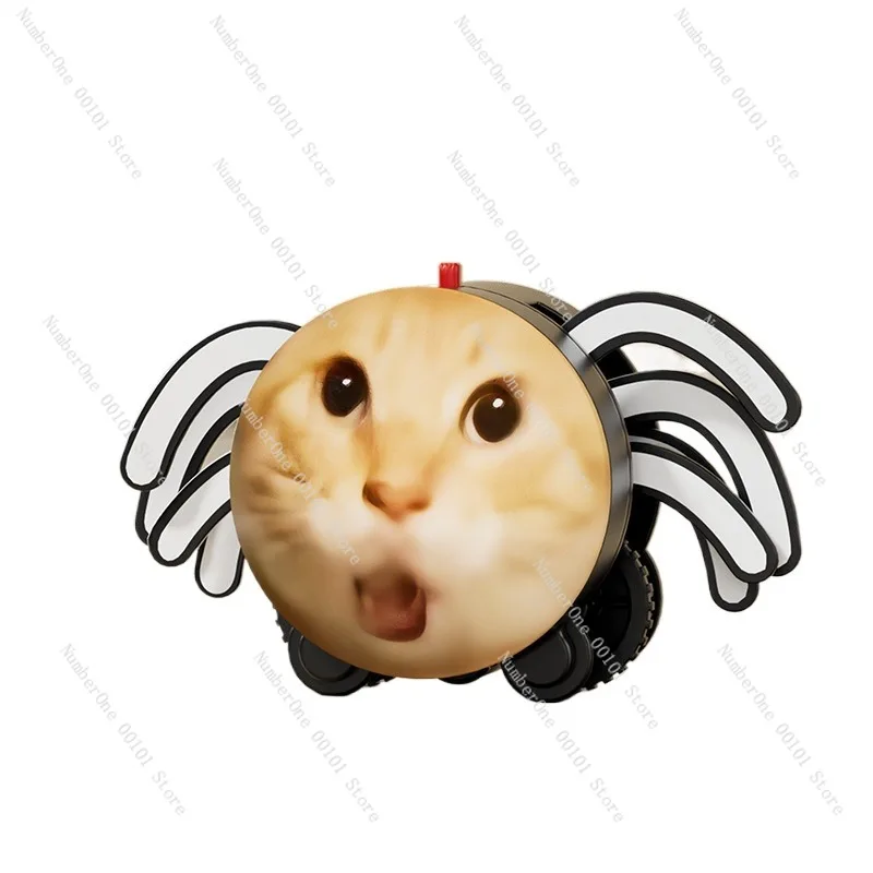 Abstract Round Head Cat Spider, Acrylic Schoolbag Decorative Pendant, Gift for Kids, Cute Keychain