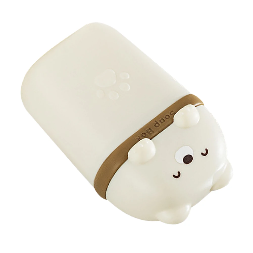 

Creative Drainable Soap Box with Cover Compact Bear Design Soap Holder for Kitchen Sink Shower Travel Essentials Storage Case