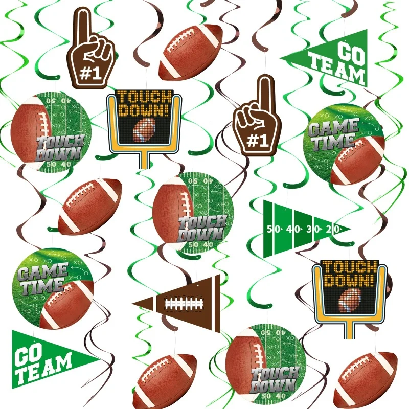 

Football Party Decorations Football Hanging Swirl for Birthday Party Game Day Tailgate Party Supplies