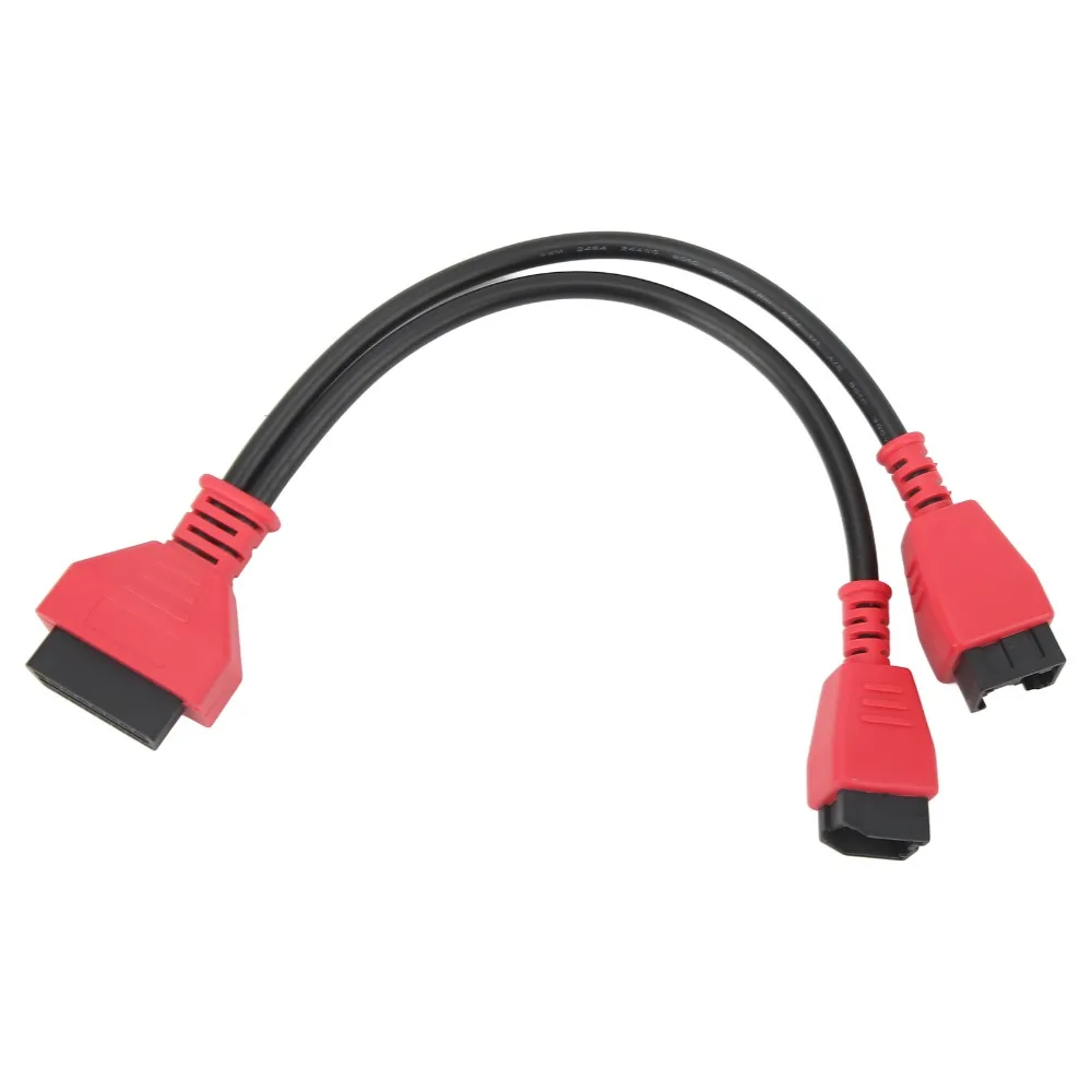 Red SGW Bypass Y Cable 16 Pin Female to 12+8 Pin Plug and Play 12+8 Pin OBD2 Adaptor Cable ABS