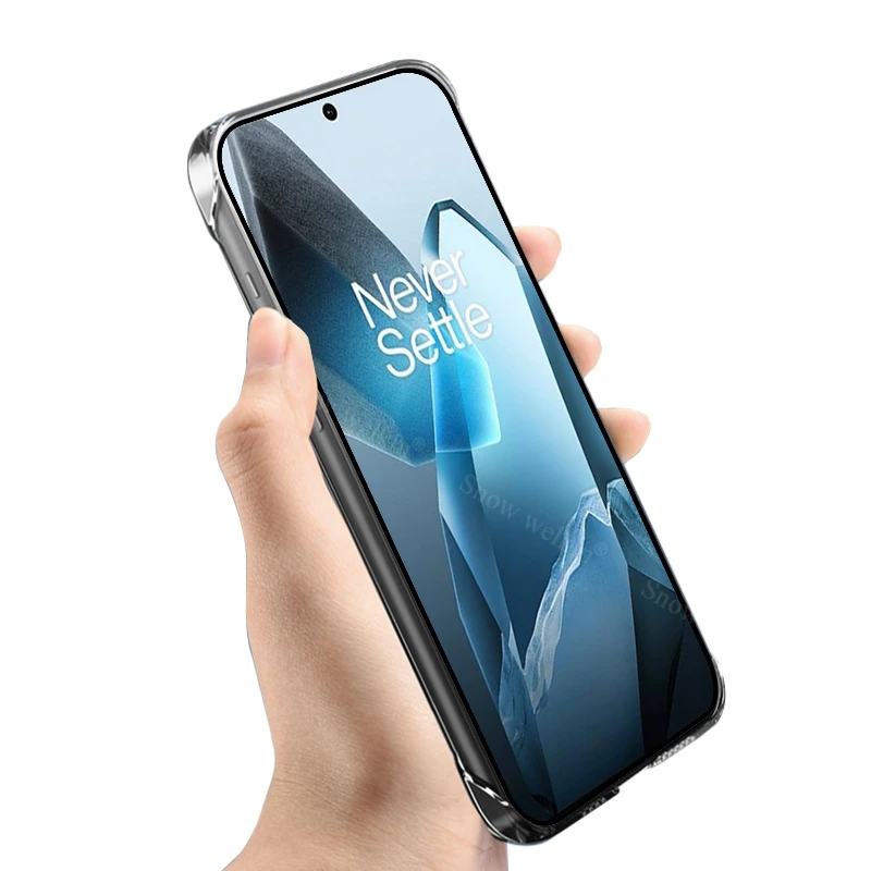 Frameloze slanke doorzichtige plastic pc-harde hoes voor OnePlus 13 One Plus 13 13R 13T 13S 12 12R 11 11R 10T 10 9 8 Pro 9R 9RT telefoonhoes