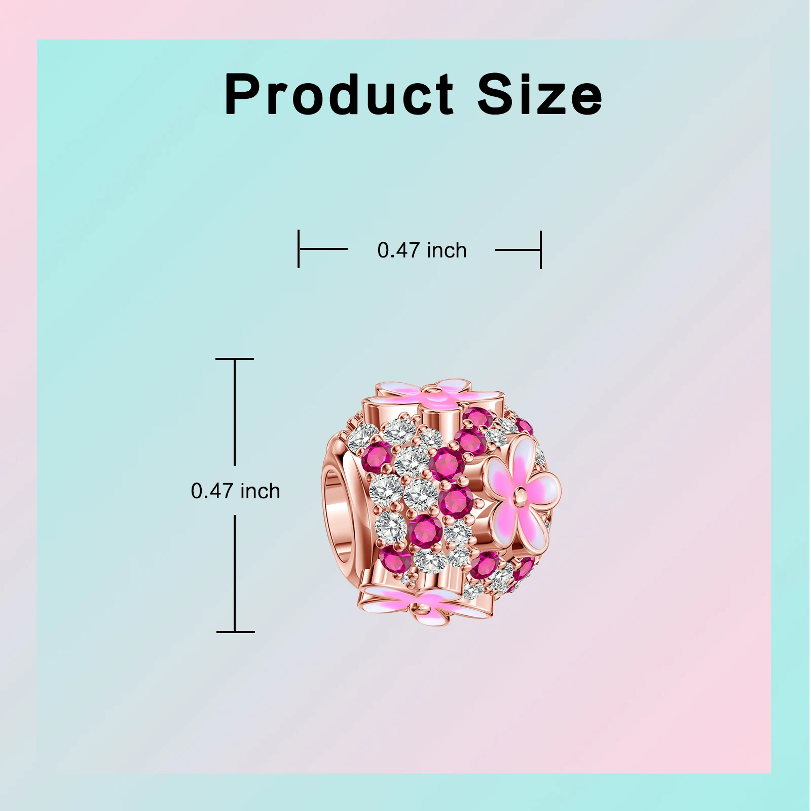 925 فضة الوردي ارتفع الذهب زهرة Charm صالح الأصلي باندورا Charms أساور النساء DIY بها بنفسك مجوهرات هدية