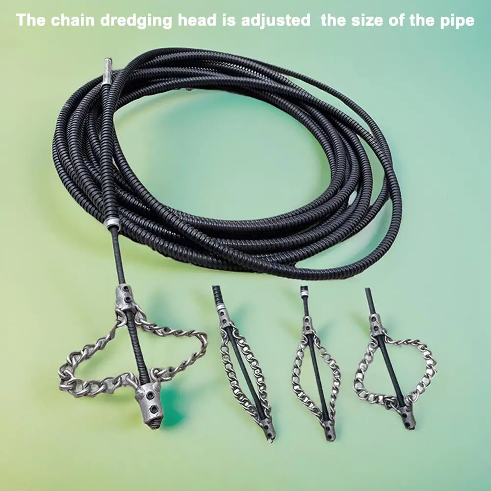 آلة تنظيف استنزاف الحفر الكهربائية 1-5 متر مع تمديد أنابيب الصرف الصحي الحفارة تنظيف خط أنابيب الربيع أداة التجريف