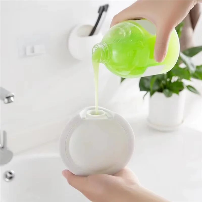 

F-F Wall Detergent Dispenser Touchless Wall Mounted Soap Dispenser Refillable Manual Liquid Container Nodrill Pump Dispenser