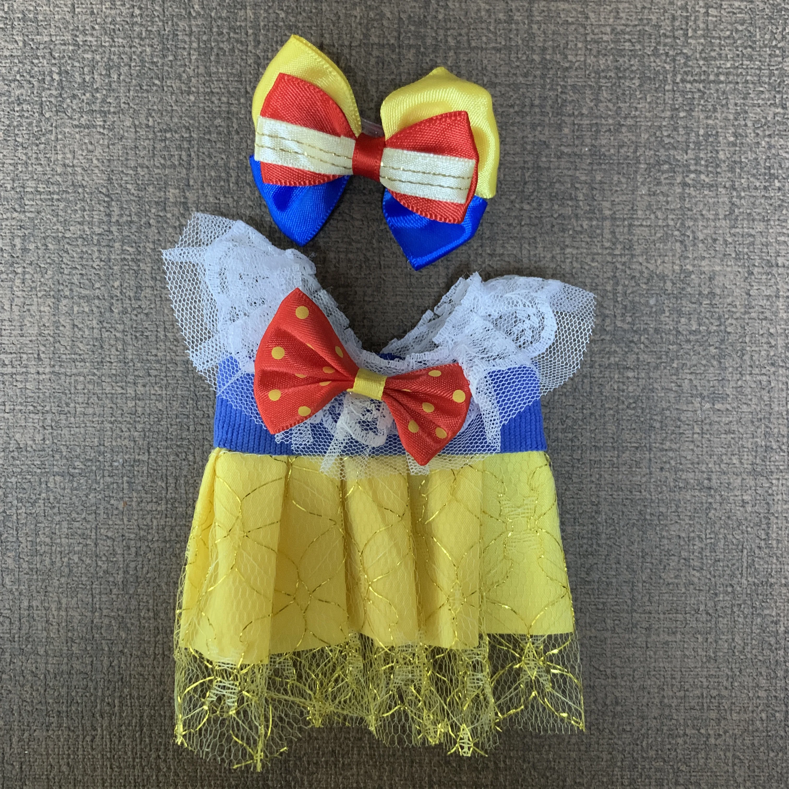 ملابس دمى LA BUBU مقاس 17 سم (دمية غير مادية) مجموعات ملابس LA BUBU، أطقم فساتين LA BUBU ودبوس الشعر، ملحقات ملابس LA BUBU