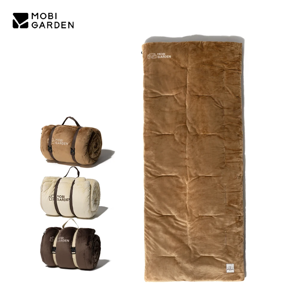 MOBI GARDEN 모비가든 캠핑 벨벳 침낭 베이직 슬리핑 백 연결가능 1인용 2.4KG