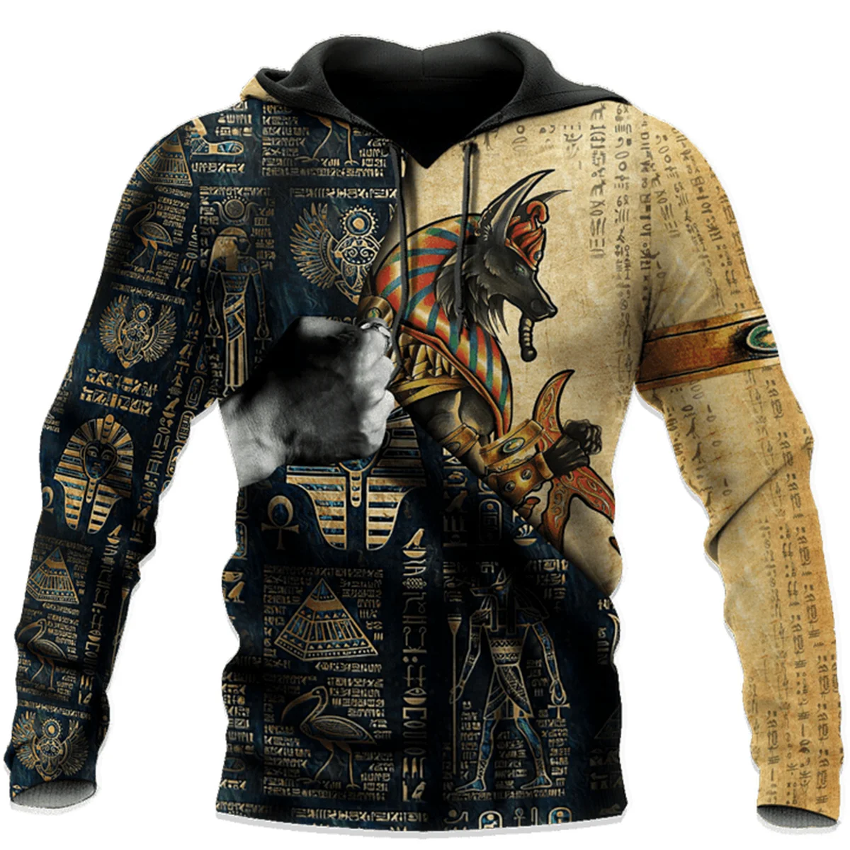 Ancient Egypt ANUBIS EGYPTIAN MYTHOLOGY CULTURE 3D Unisex Hoodie Men Sweatshirt Streetwear Zip Pullover Casual Jacket Tracksuits