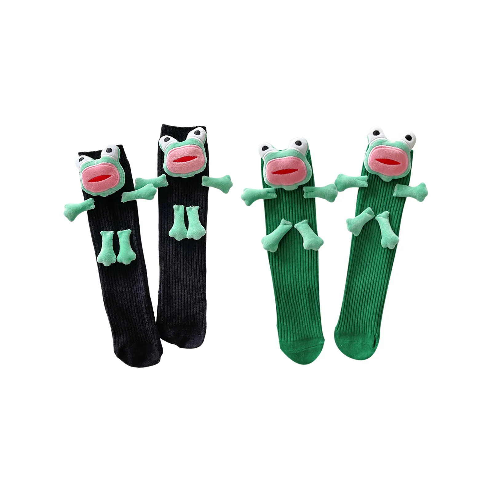 

Носки-гольфы Ugly, черно-зеленые, 1 пара каждого цвета в комплекте