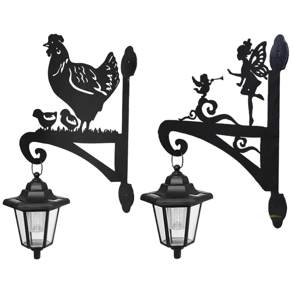 

Flower Pot Lantern Iron Art Bird Feeder Wind Chime Silhouette Solar Garden Light 600mAh Outdoor Fence Wall Lamp for Yard Balcony