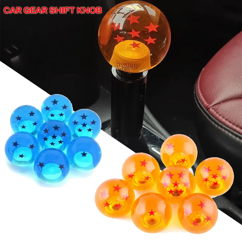 Universal Auto Shift Knob RARE Star Ball Z Orange BALL Car Gear SHIFT KNOB Anime Dragon Series 1-7 STARS Shift Lever Head