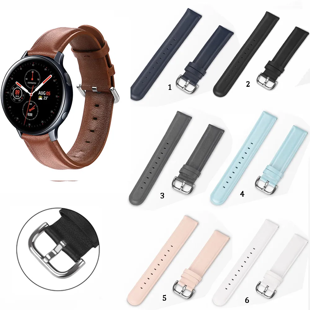 

High Quality Leather Bands Strap for Samsung galaxy watch FE 7 6 5 4 /Watch5 Pro /Watch6 /watch4 classic 42 46 40 44 43 mm 47mm