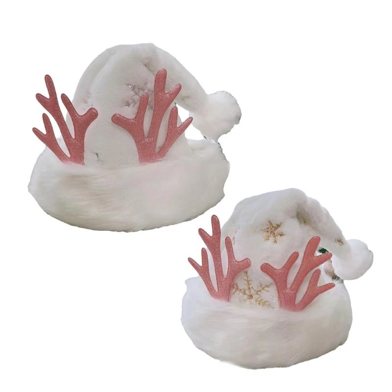 Q39C Sang Trọng Giáng Sinh Santa Trang Phục Nón Kỳ Nghỉ Lễ Giáng Sinh Trang Phục Hóa Trang Mũ Sừng Hươu Cho Nữ Kid Girl Tiệc