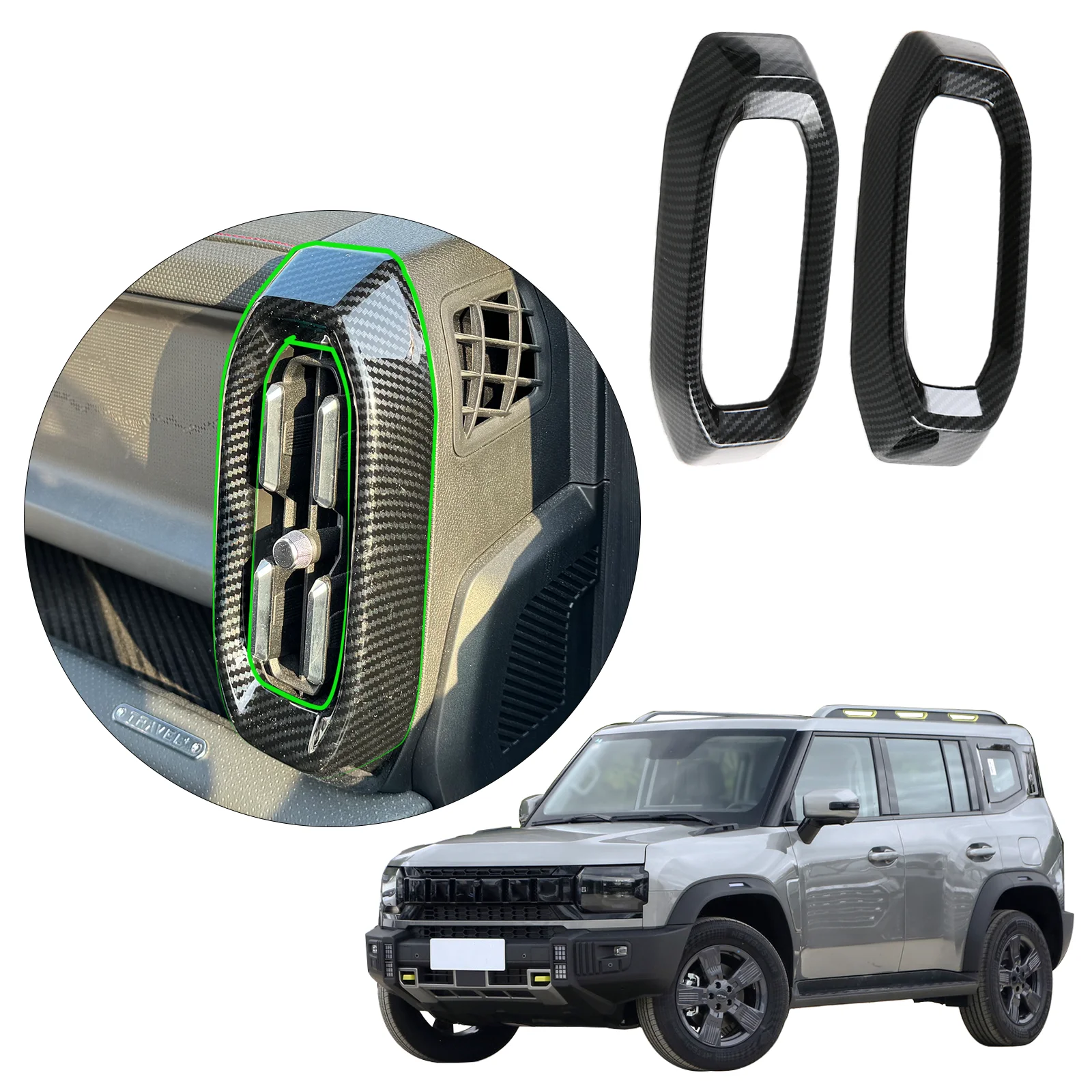 

Автоматическая внутренняя боковая крышка выхода кондиционера, комплект кузова автомобиля, обновленная накладка для Jetour T2 2024