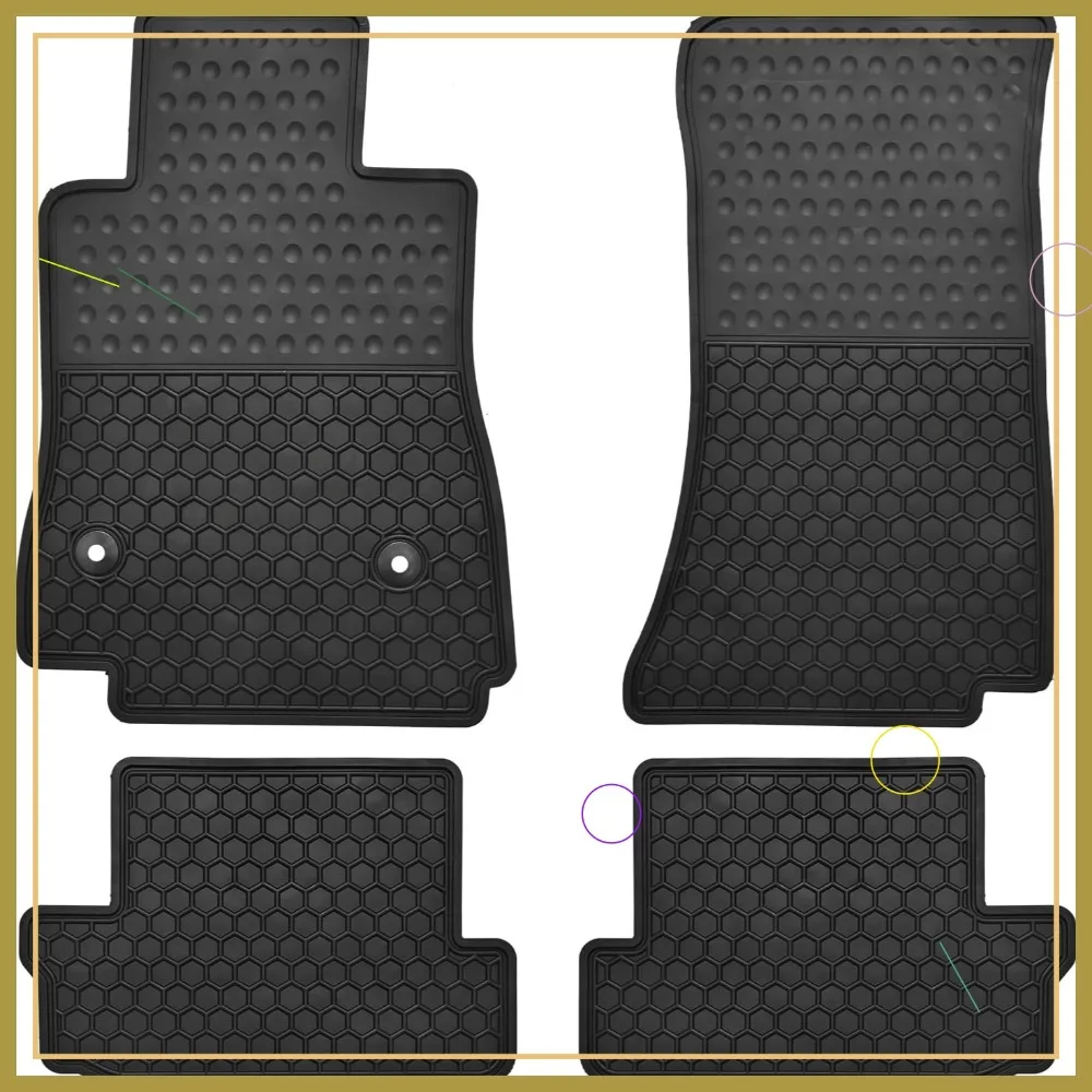

Custom Fit Car Floor Mats for Chevy Camaro 2016-2025, Full Black Rubber, All Weather Protection, Odorless