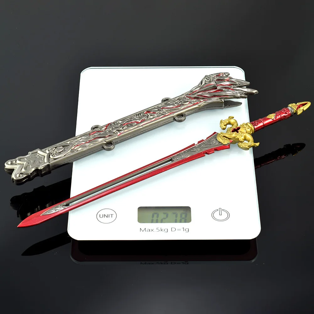 30 ซม./11.81In Naraka: Bladepoint เกมดาบยาว Chixiao 30 ซม.-โลหะหัตถกรรมดาบ Sheath ของเล่นดาบชุดของขวัญ