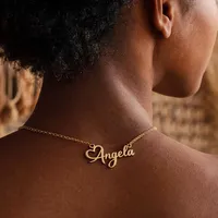 Collier avec lettres en forme de cœur personnalisées, collier ras du cou pour femmes, chaîne avec plaque nominative personnalisée, bijoux en acier inoxydable, cadeau 6