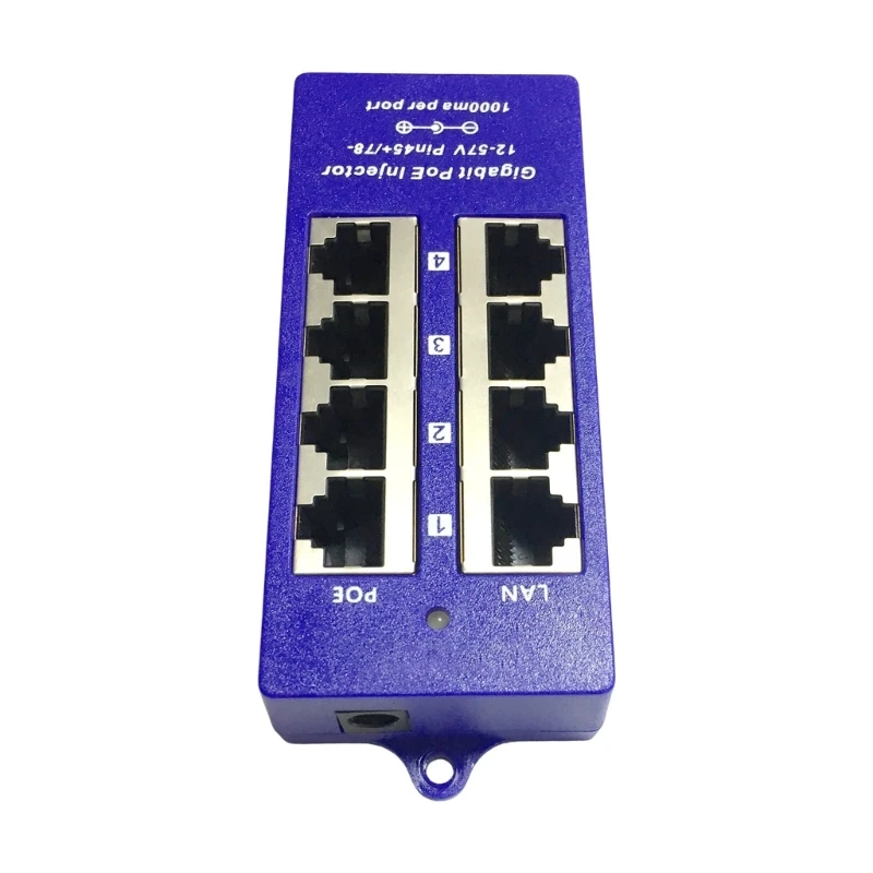 E65E 4 Port Gigabit POE B Mode Power Supply Module For Cameras Wireless Networking Phones Stable Fast Speed Transmission