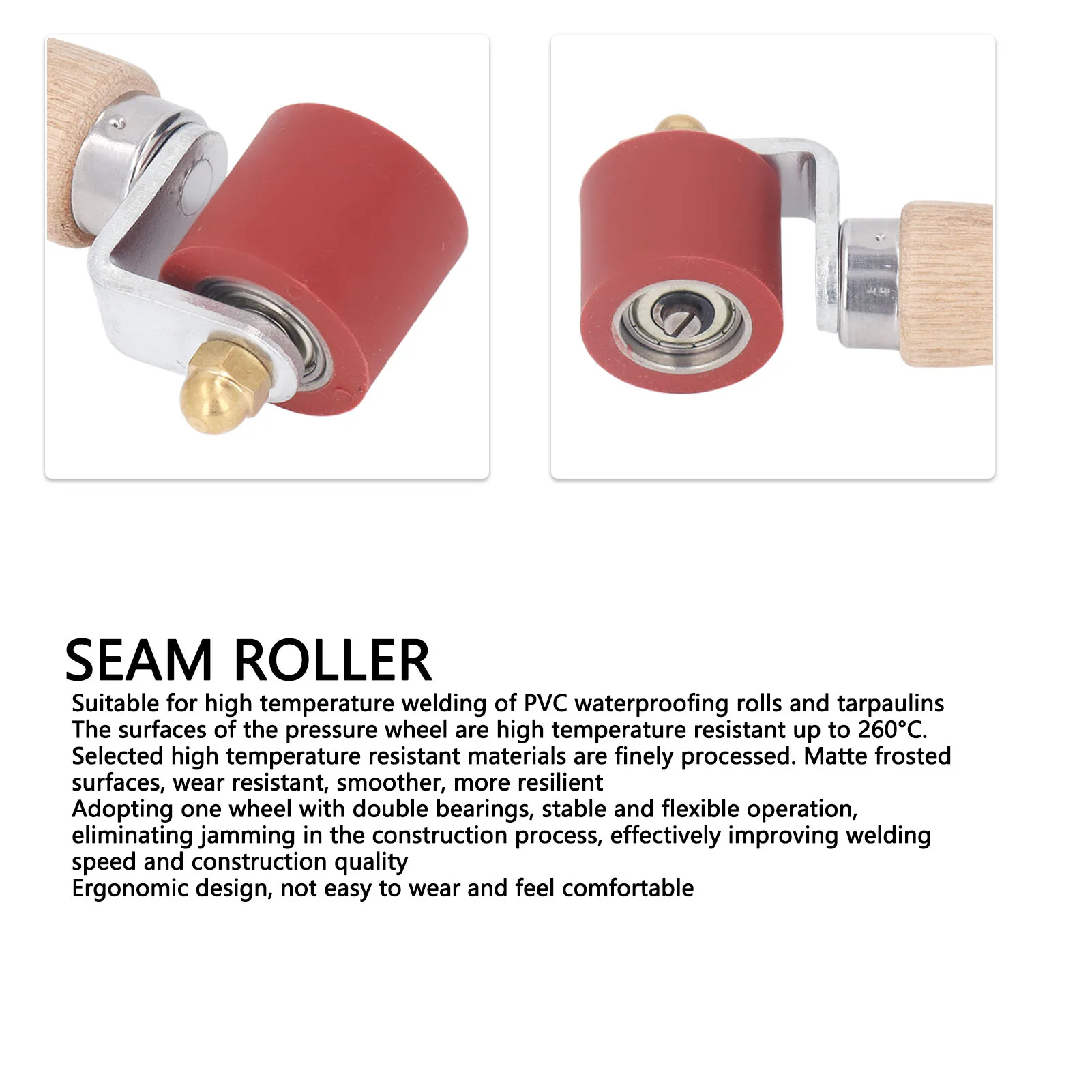 Penny Roller Seam, rol lapisan tahan panas 260 °C lebar 28mm Diameter 32mm, rol Wallpaper ergonomis untuk Las PVC