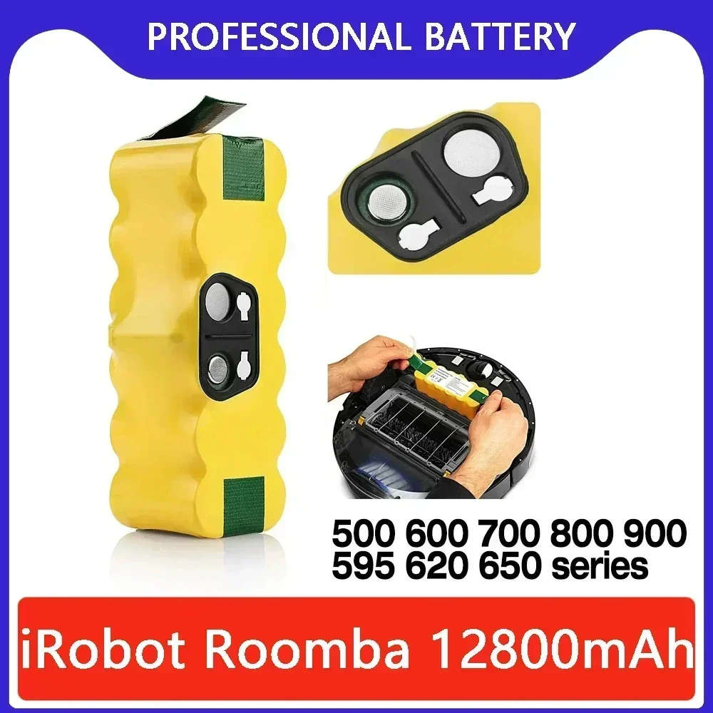

1700 для iRobot Roomba аккумуляторная батарея 14,4 В 12800 мАч 500 550 560 600 650 698 780 876 900 серии аккумулятор для пылесоса