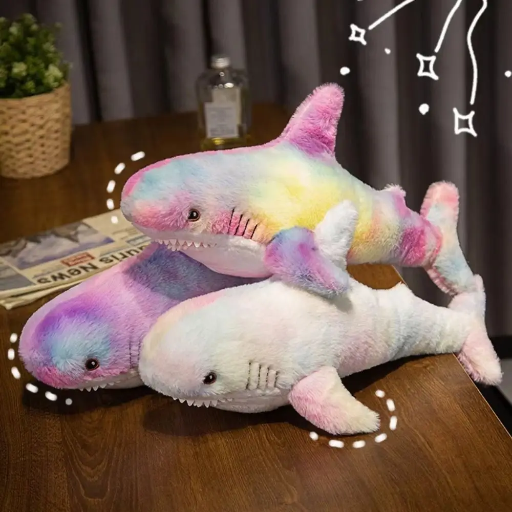 Animal dos desenhos animados tubarão brinquedo de pelúcia engraçado simulação tubarão travesseiro almofada 30cm gigante animal leitura travesseiro crianças brinquedos