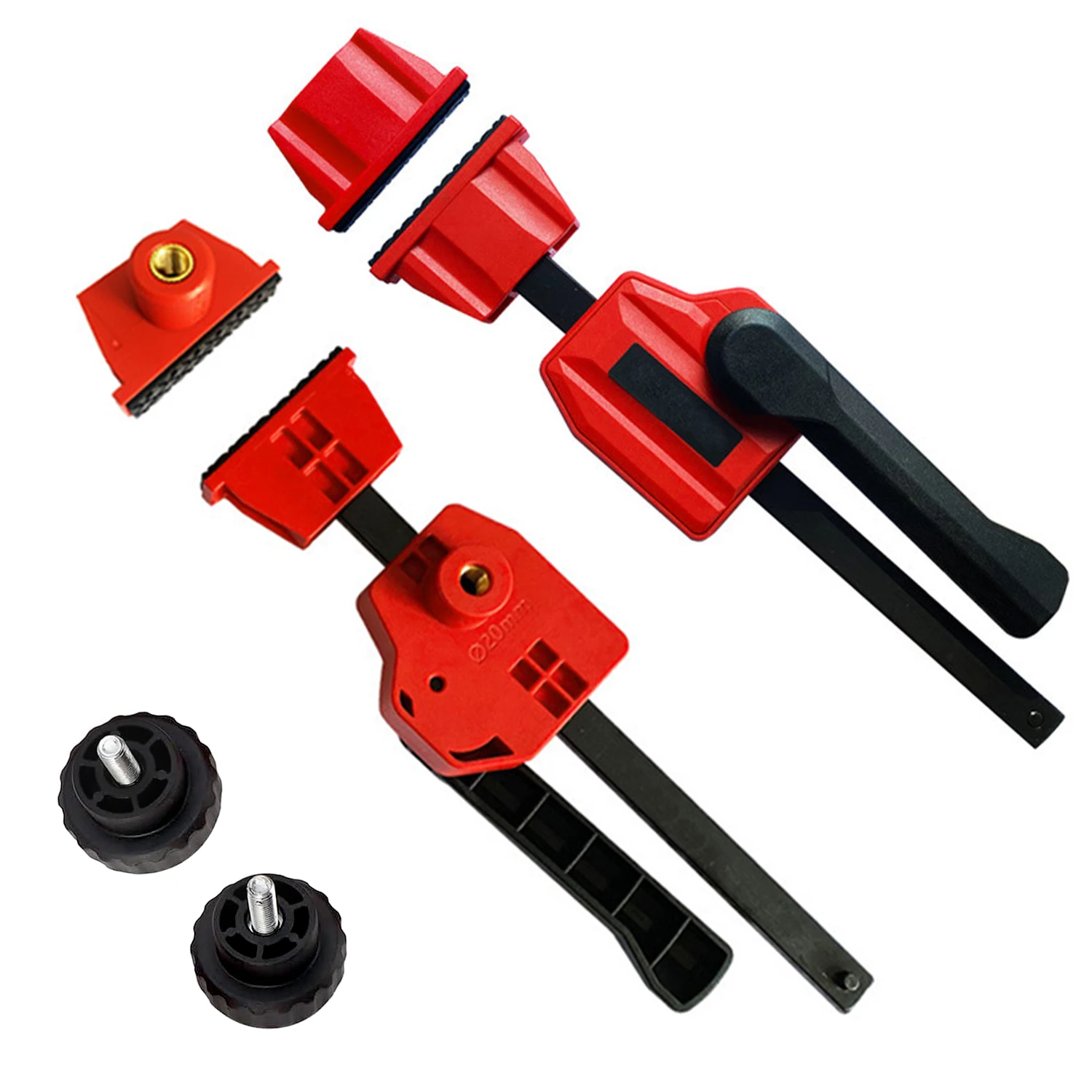 

Bench Dog Clamps For Woodworking Wood Clamps Up to 155 Lbs Clamping Force - for Workbench 20mm Dog Hole