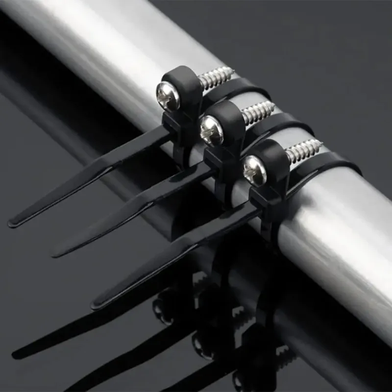 Nylon Cable Ties with Screw Hole Mounting Self Locking Loop Wrap Bundle Ties Strap DIY Office Cables Wire Fasten Loop Organizer