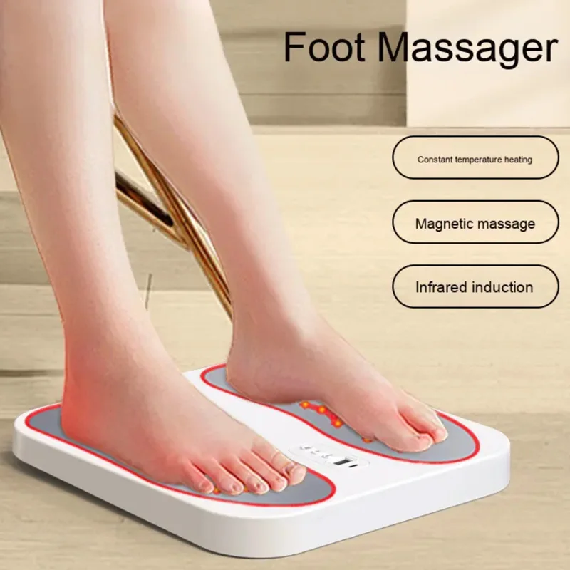 

Rechargeable Electric Foot Leg Massage Pad Hot Compress Foot Massager Mat ems Low Frequency Electrostimulator Massage Feet Relax