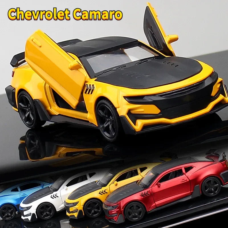 1: 36 Chevrolet Camaro Nieuwe Legering Auto Model Sport Kinderen Speelgoed Accessoires Taart Ornamenten