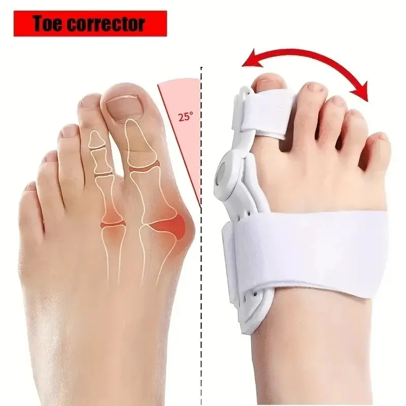 Big Toe Hallux Valgus Orthosis Day and Night Style Shoes for Men and Women with Overlapping Toes Big Toe Eversion Orthosis