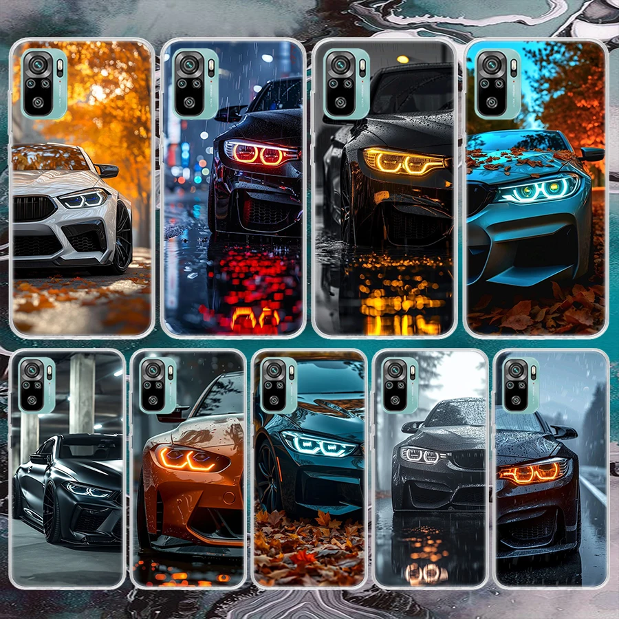 Black White Sport for B-BMW Soft Phone Case For Xiaomi Redmi Note 14 13 12S 12 11S 11 11E Pro Plus 10S 10 9S 9 Note14 Pattern Co