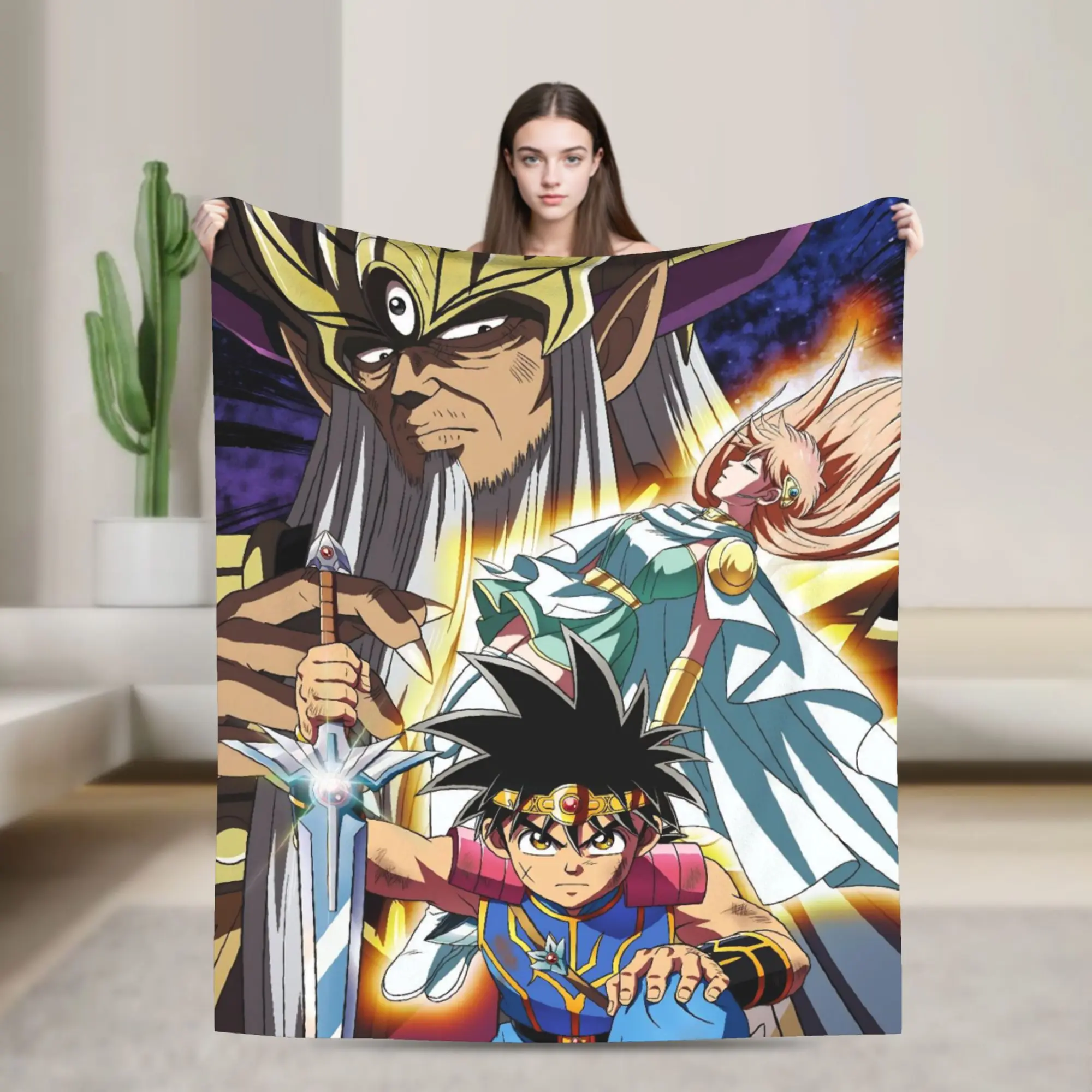 Dragons Quests Game Blanket Cover Anlace Hero Erdrick Slime Flannel Throw Blankets Summer Air Conditioning Lightweight Bedspread