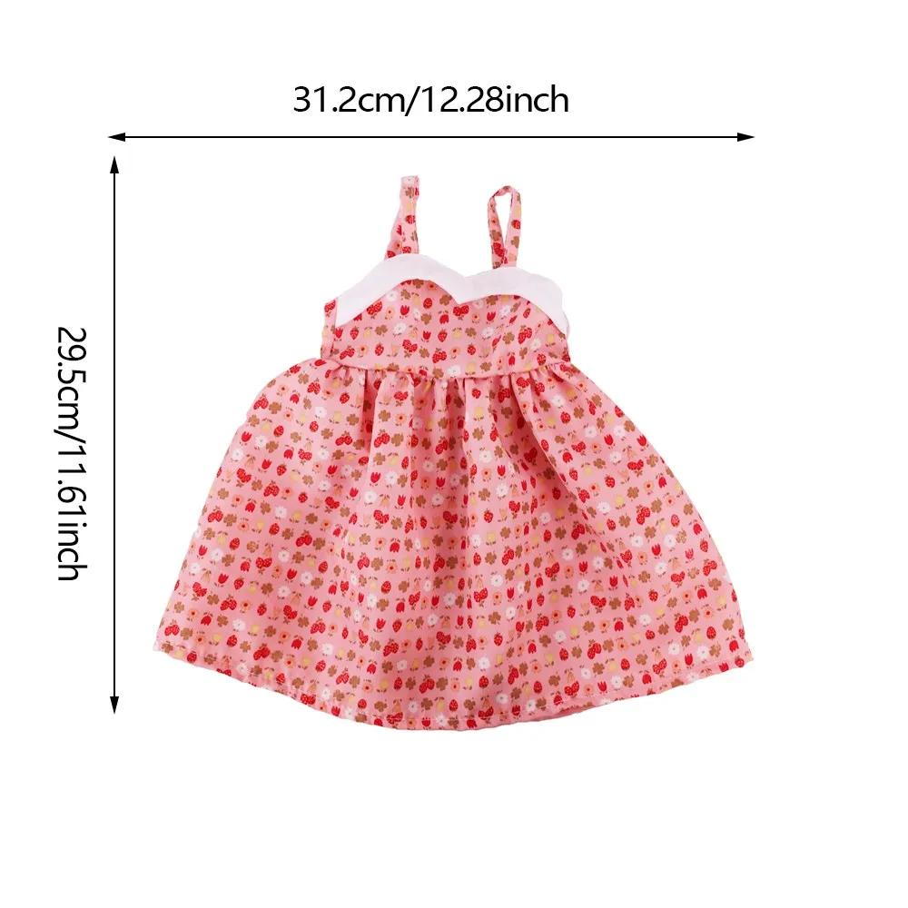 Sling Printing Skirt with Chain Bag For 18Inch American Doll Accessories 43 cm Baby Rebirth Doll Clothes Our Generation Girl'Toy